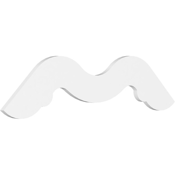 Ekena Millwork Pitch Midway Architectural Grade PVC Gable Pediment, 48"W x 22"H x 1"P (11/12) GPP048X022X100MID - main